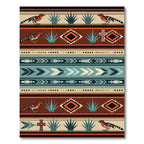 Southwestern Adobe Desert Bird Arrow Accent Rug