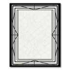 Monochrome Art Deco Geometric Frame Rug