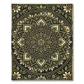 Earthy Sage Botanical Floral Mandala Rug