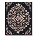 Elegant Rose Gold Victorian Filigree Rug
