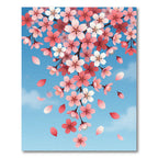 Pink Cherry Blossom Branch Floral Rug