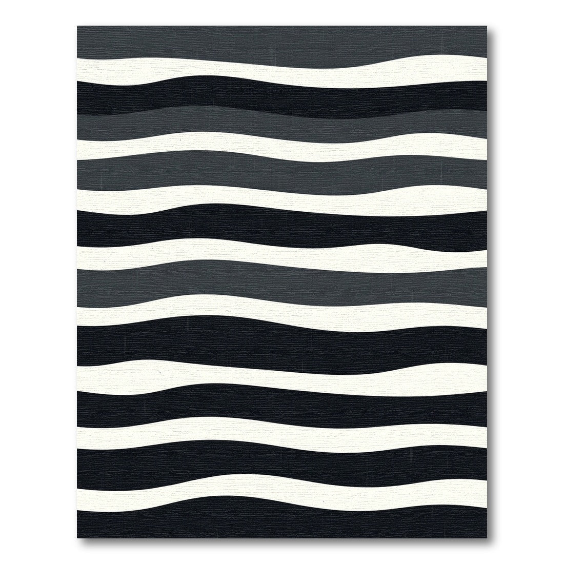 Monochromatic Wavy Stripe Rug