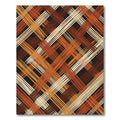 Earthy Interwoven Stripe Pattern Rug