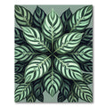Lush Green Tropical Calathea Foliage Rug