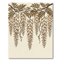 Cream Wisteria Branch Cascading Flowers Rug