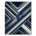 Dynamic Blue Formula Racing Abstract Line Rug