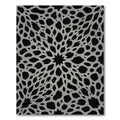 Gray and Black Organic Radial Rug
