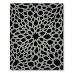 Gray and Black Organic Radial Rug