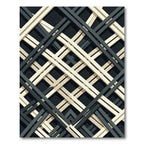 Black Cream Intersecting Lattice Rug