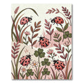 Whimsical Ladybug Floral Garden Meadow Rug