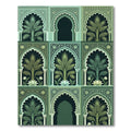 Emerald Archway Palm Botanical Scene Rug