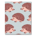 Cute Hedgehog Light Blue Nursery Art Rug