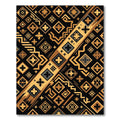 Gold and Black Geometric Tribal Rug