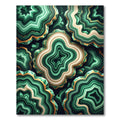 Emerald Green Gold Agate Layers Rug