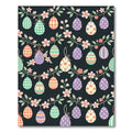 Floral Easter Egg Garland Dark Backdrop Rug