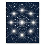 Celestial Midnight Starburst Geometric Rug