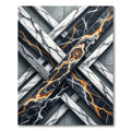 Abstract Marble Onyx Gold Geometric Lattice Rug
