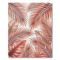 Lush Terracotta Tropical Palm Leaves Rug