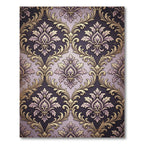 Regal Gold Damask Lilac Accents Rug