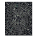 Abstract Cityscape Black White Grid Rug
