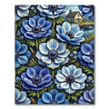 Blue Anemone Floral Coastal Meadow Rug