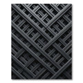 Modern Charcoal Geometric Intersecting Grid Rug