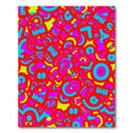 Vibrant Red Blue Abstract Composition Rug