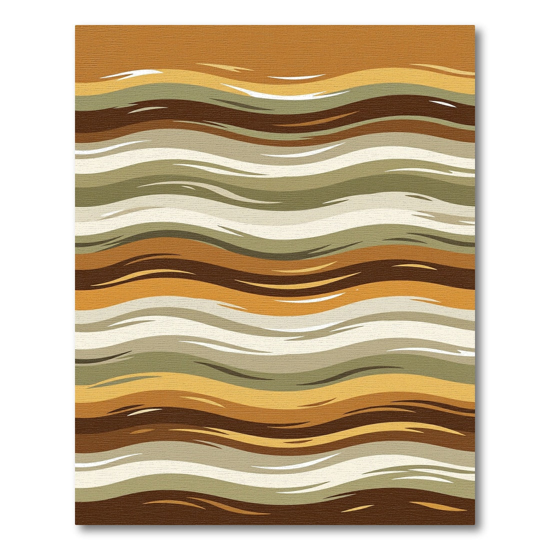 Warm Toned Organic Streaks Rug