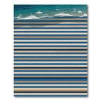 Coastal Ocean Shoreline Horizontal Stripe Rug