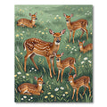 Enchanted Fawn Meadow Wildflower Rug