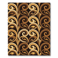 Golden Swirl Scroll Pattern Rug