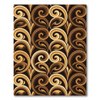 Golden Swirl Scroll Pattern Rug
