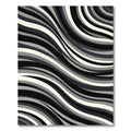Monochrome Wavy Stripe Flow Rug