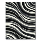 Monochrome Wavy Stripe Flow Rug