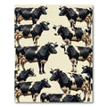 Black and White Holstein Cow Herd Rug