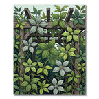 Botanical Clematis Trellis Sage Verdant Rug