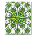 Vibrant Lime Green Starburst Fractal Rug
