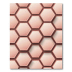 Blush Pink Hexagonal Overlay Rug