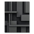 Monochrome Geometric Interlocking Shapes Rug