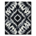 Monochromatic Abstract Spiky Star Rug
