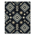 Geometric Diamond Starburst Navajo Rug