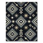 Geometric Diamond Starburst Navajo Rug