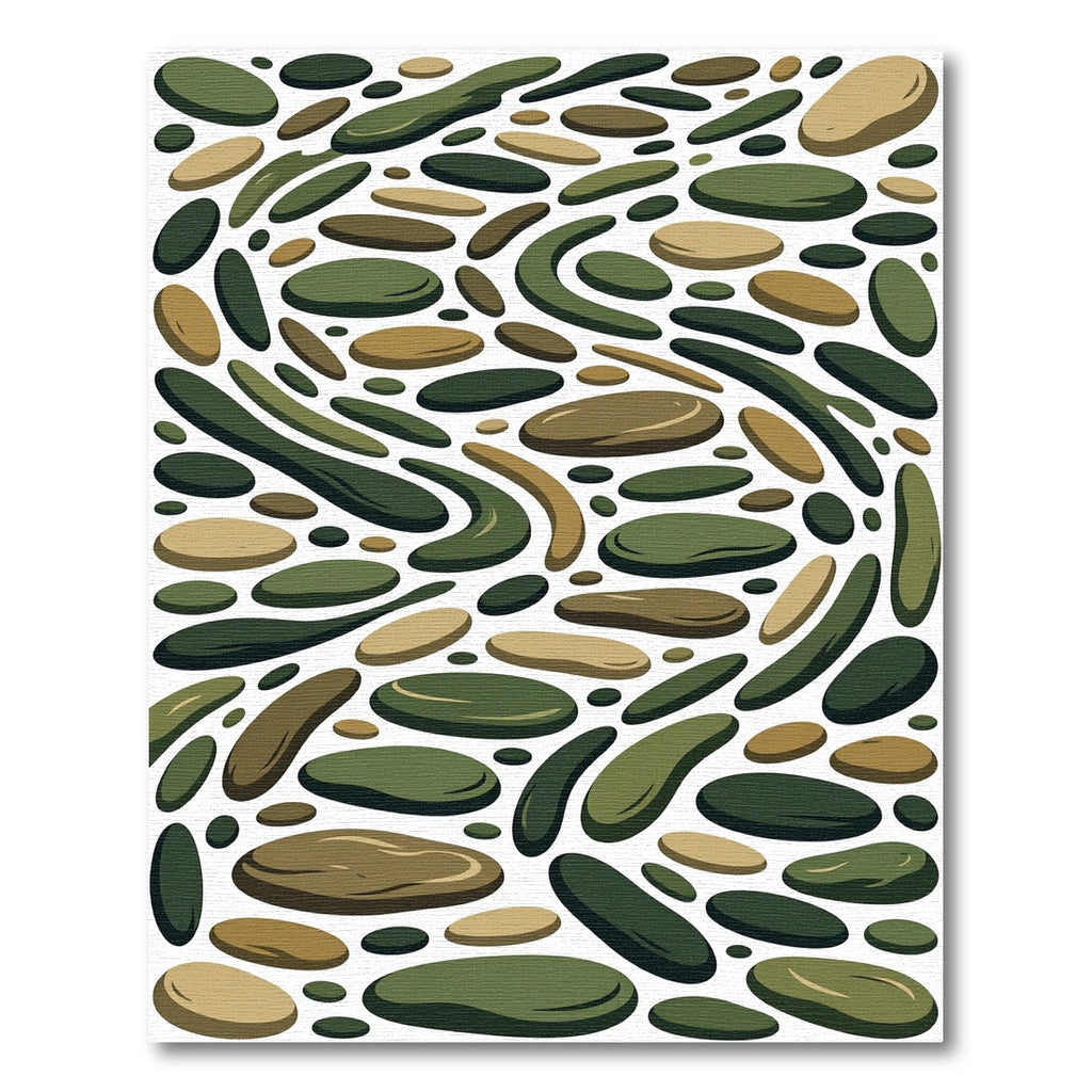 Earthy Clay Stone Scattered Composition Rug