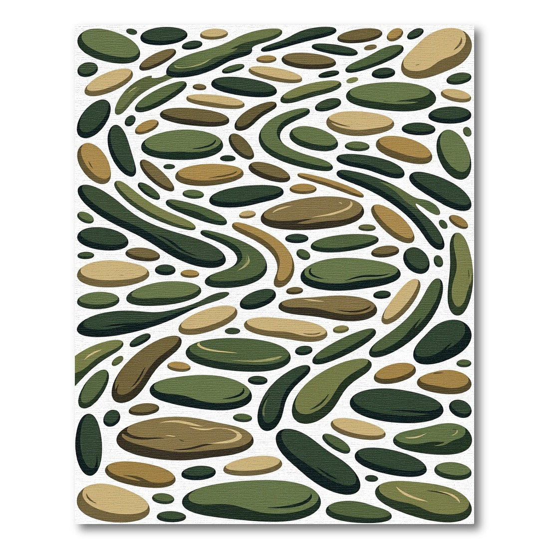Earthy Clay Stone Scattered Composition Rug