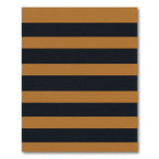 Bold Ochre and Graphite Horizontal Stripes Rug