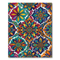 Vibrant Floral Medallion Color Splash Rug