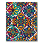 Vibrant Floral Medallion Color Splash Rug