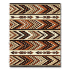 Earthy Southwestern Chevron Arrow Stripe Rug