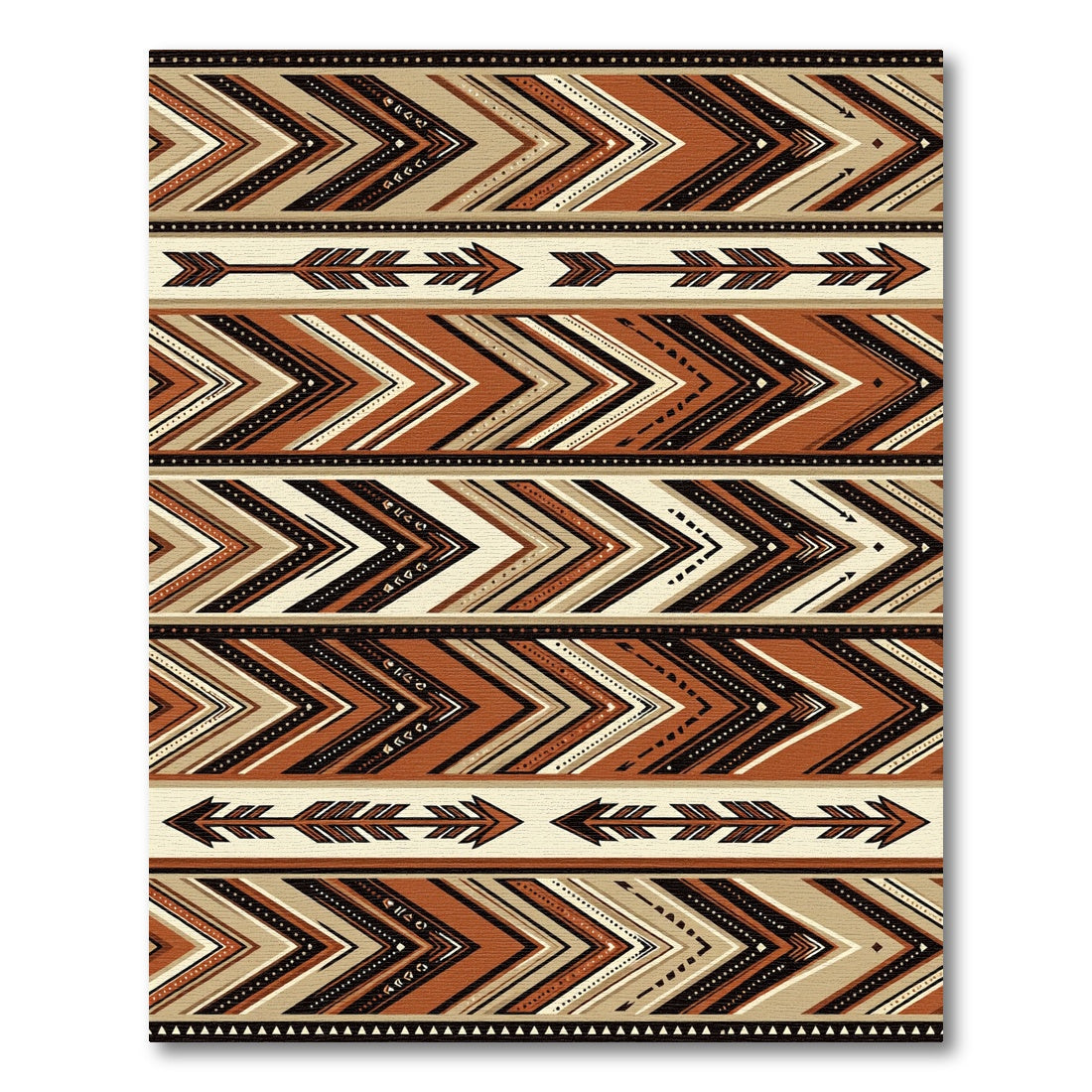 Earthy Southwestern Chevron Arrow Stripe Rug