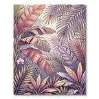 Pastel Tropical Foliage Orchid Garden Rug